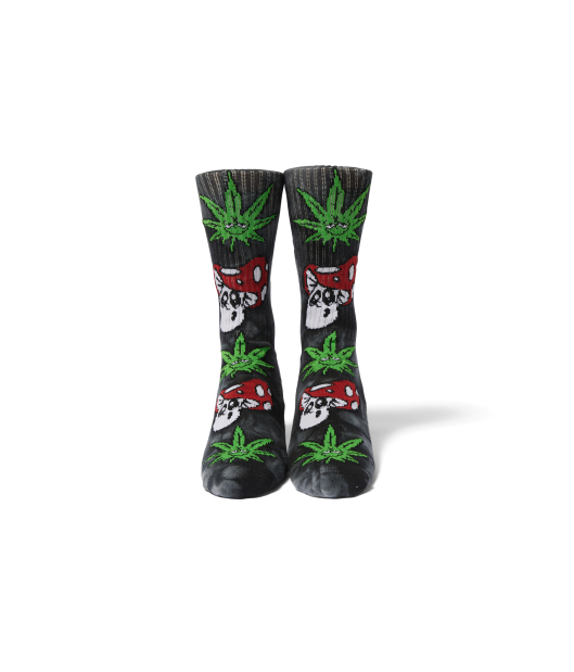 HUF-Green Buddy Mushroom Td Sock