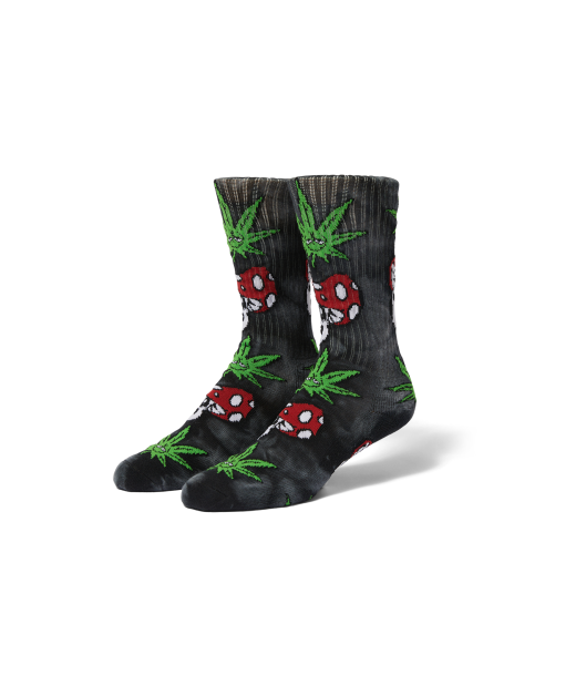 HUF-Green Buddy Mushroom Td Sock