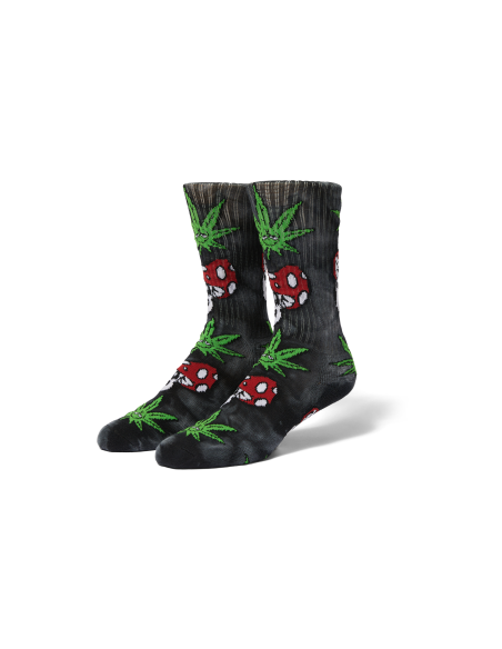 HUF-Green Buddy Mushroom Td Sock