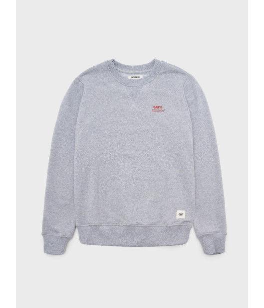 CAT-V-Insert Crewneck LightGrey