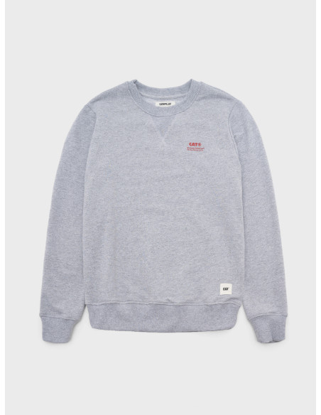 CAT-V-Insert Crewneck LightGrey