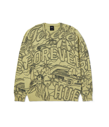 HUF-Forever Crewneck Sweater 2
