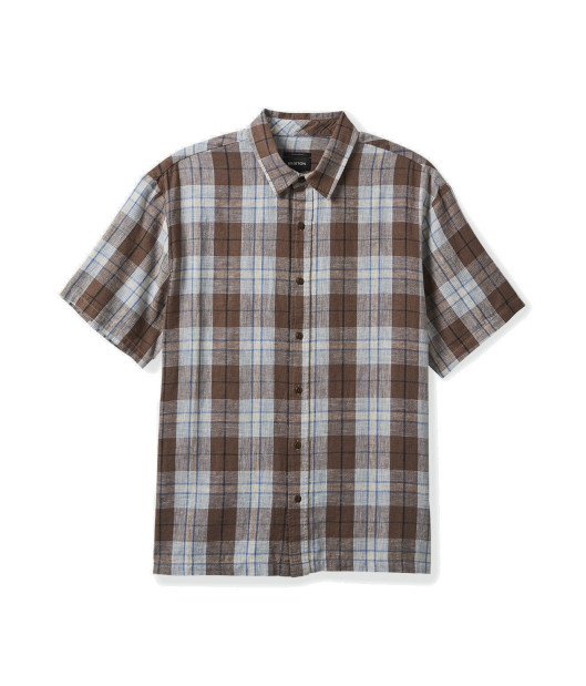 BRIXTON-Cru Linen Blend S/S Wvn