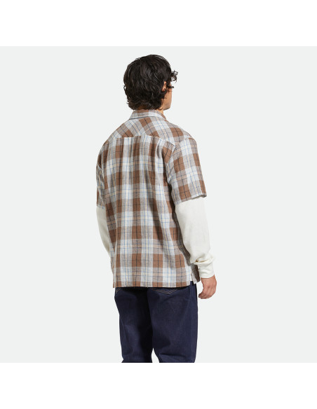 BRIXTON-Cru Linen Blend S/S Wvn