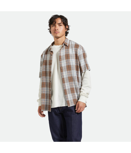 BRIXTON-Cru Linen Blend S/S...