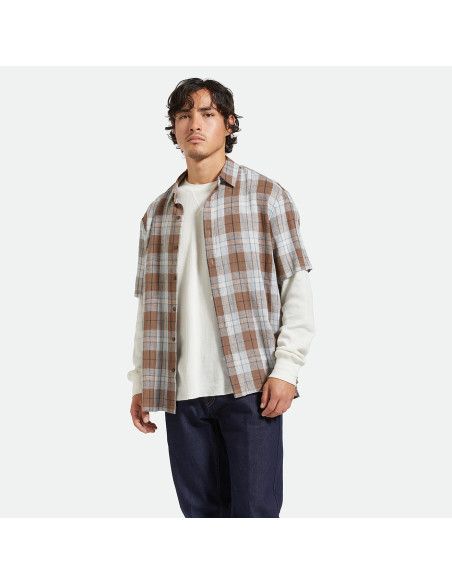 BRIXTON-Cru Linen Blend S/S Wvn