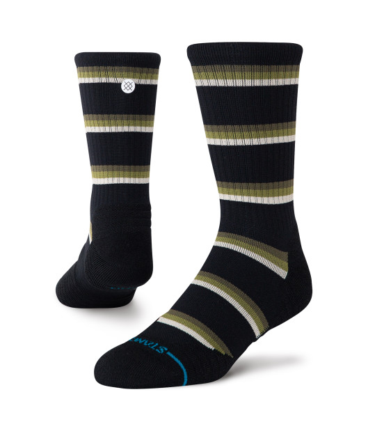 STANCE-Multistripe Run Ribbed Crew