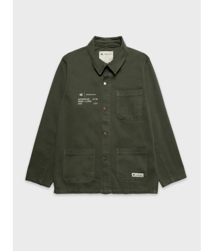 CAT-Printed Twill Overshirt