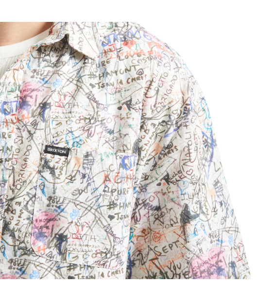 BRIXTON-Cru Print S/S Wvn