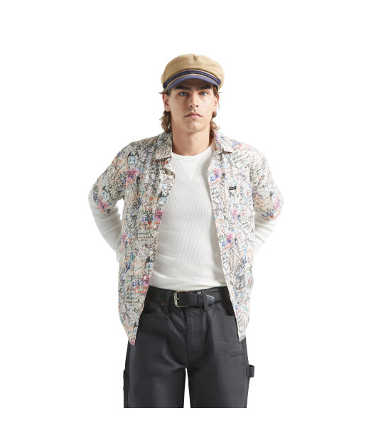 BRIXTON-Cru Print S/S Wvn