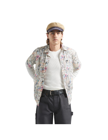 BRIXTON-Cru Print S/S Wvn